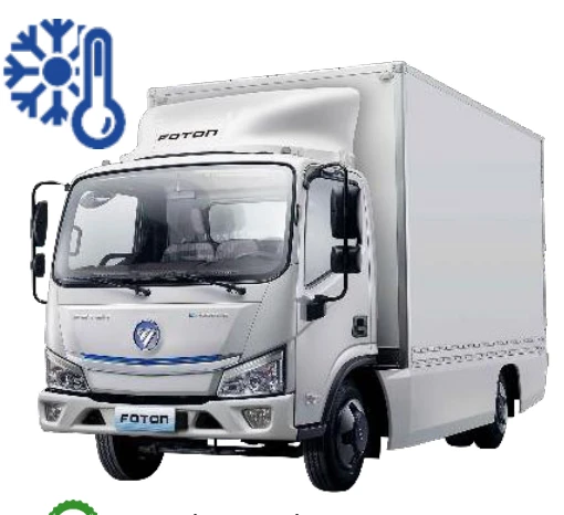 Foton BJ1045 Eléctrico Box Reefer −18 °C · imagen ilustrativa